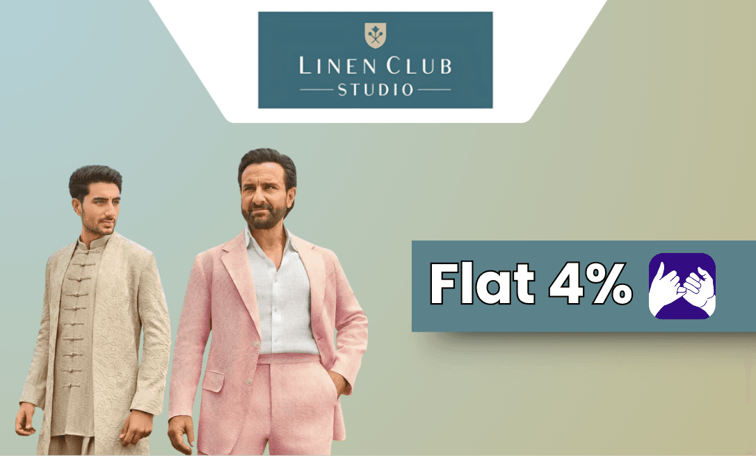 Flat 4% Back on Linen Club