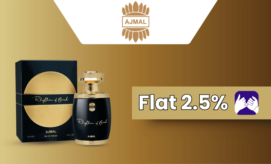 Flat 2.5% Back on Ajmal