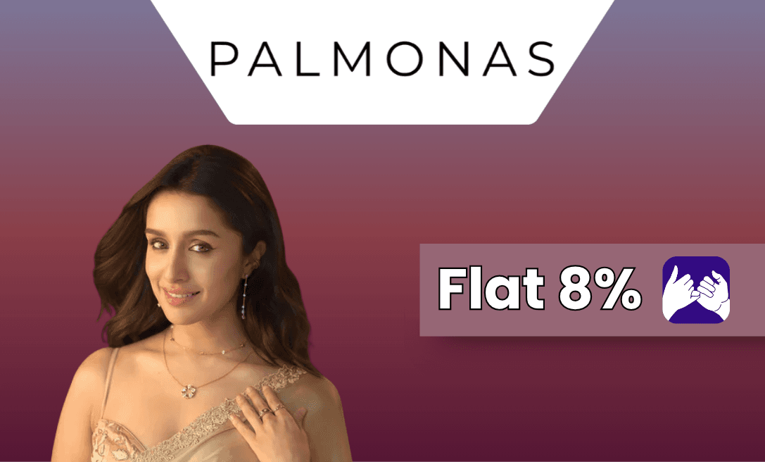 Flat 8% Back on Palmonas