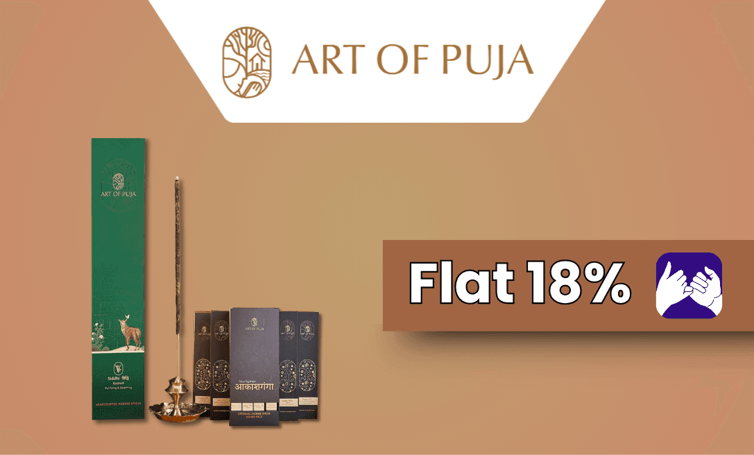 Flat 18% Back on Art of Puja